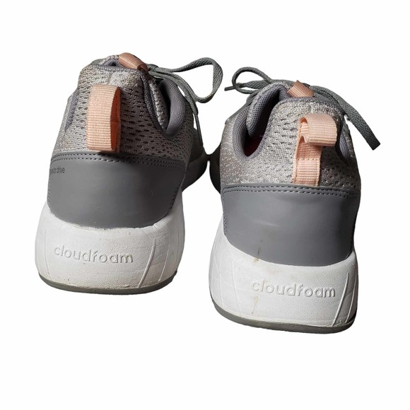 Adidas Questar Drive Cloudfoam Women 8.5 Cloth Gray White & Pink Sneakers - Picture 6 of 9